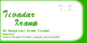 tivadar kramp business card